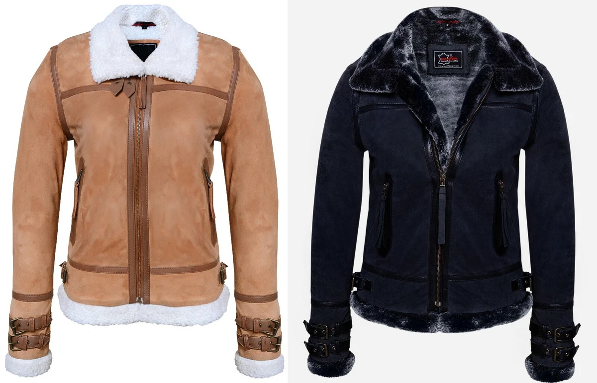 gefütterte leder jacke