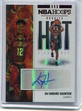 2019-20 NBA Rookies DeANDRE HUNTER Red Hot Signatures Autograph Rookie #d 01/25