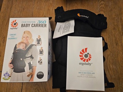 Ergobaby Four Position 360 Baby Carrier Black, NIB!