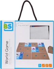 Flags of the World Memory Matching Game made of wood - NIB