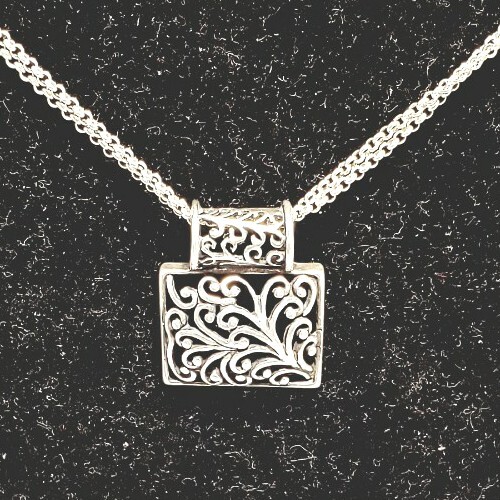 Sterling Silver Signed ATI Scrollwork Filigree Re… - image 7