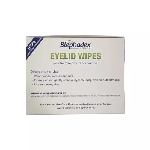Blephadex Eyelid Wipes with Tea Tree Oil and Coconut Oil 30 Wipes - Picture 4 of 4