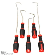 Extra Long 8.5"-16” Precision Hook and Pick Set 5pc Set Includes Precision Tools
