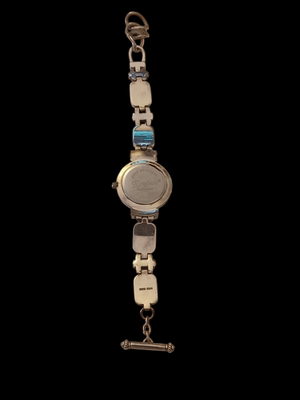 Vintage Brighton Two Tone Toggle Clasp Working Wrist Watch  display picture 3