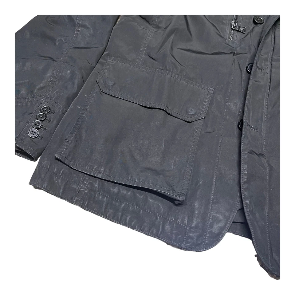 Chaqueta Express Para Hombre M Negra Blazer Militar Utilidad Forrada Bolsillos Abotonados Foto 3 de 4