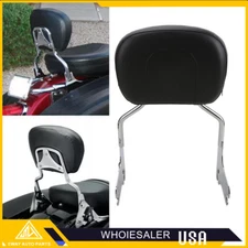 Adjustable Detachable Passenger Backrest Sissy bar For Harley Touring 1997-2008