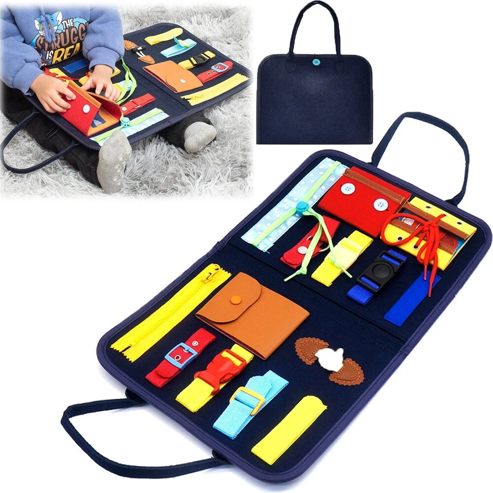 Busy Board Preschool Learning Toy for 2 3 4 Year Old Montessori Sensory  Board