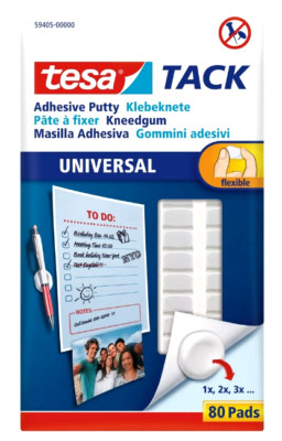 Tesa   Tack Klebeknete Klebepads  ( 80 Pads ) formbar & wieder ablösbar 59405