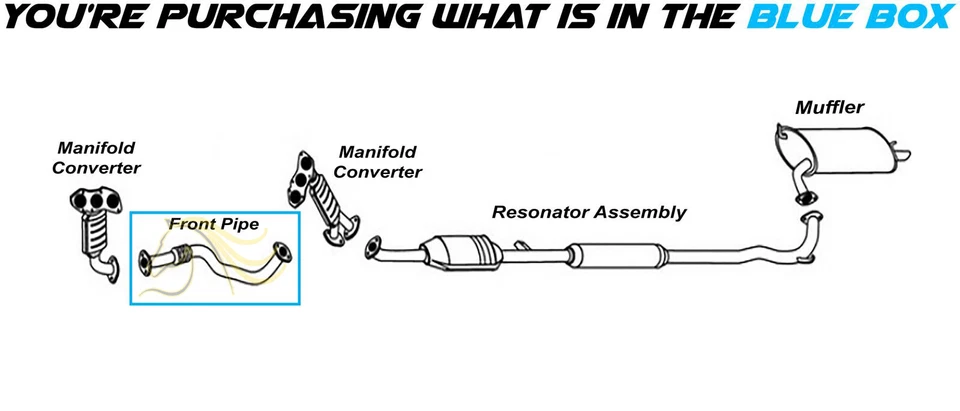 Tubo de escape delantero de acero inoxidable se adapta a: 2004-2011 Mitsubishi Endeavor 3,8 L AWD Foto 3 de 4