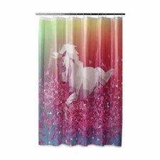 Unicorn Multicolor Chloride Free PEVA Shower Curtain 70  x72  NEW