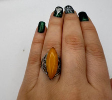     Vintage Natural 4.00 gr. Butterscotch Egg Yolk Baltic Amber Ring