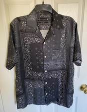 NWT Allsaints Tikal Short Sleeve Paisley Shirt Size M Medium