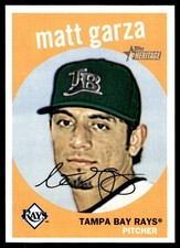 Matt Garza 2008 Topps Heritage #91 Rays MLB READ FREE SHIPPING AutographDen