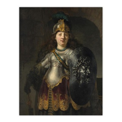 Bellona römische Kriegsgöttin Rembrandt Wandbild Poster Druck