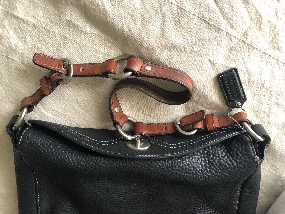 Vintage Coach Soho Hobo Pebbled Black Shoulder Bag 10132 | eBay