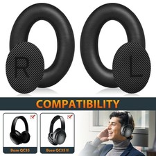 1 Pair Ear Pads Soft Cushion Headphones Replacement For Bose Quiet Comfort QC35