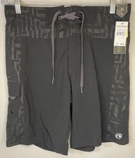 Ocean Current Board Shorts Men Medium Black 4- Way Stretch Drawstring Pockets