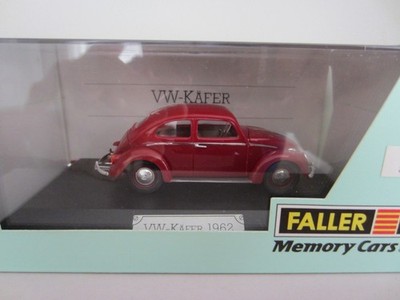 FALLER 4350 VOLKSWAGEN KAFER 1962 in DARK RED - model is PLASTIC - 1:43 scale