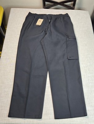 NIKE Tech Pack Utility Cargo Pants Large Mens Black Woven Straight Leg Loose Fit