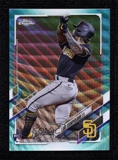 2021 Topps Chrome Aqua Wave Refractor 110/199 Luis Campusano #135 0b5f