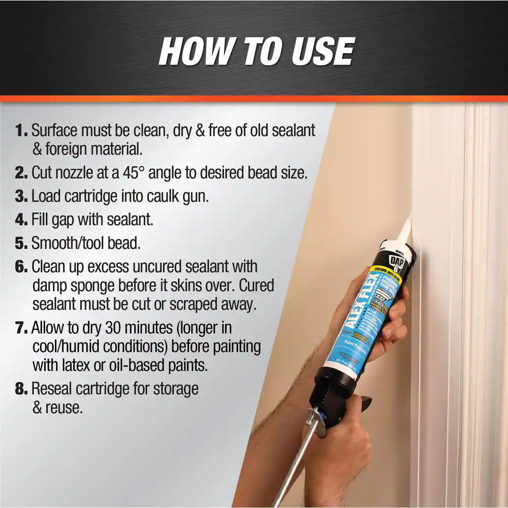 ALEX FLEX 10.1 Oz. White Premium Molding and Trim Sealant