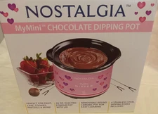 NOSTALGIA My Mini Pink With Hearts Chocolate Dipping Pot