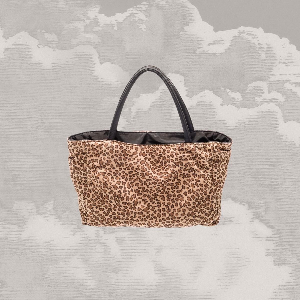 Bottega Veneta Leopard Nylon Tote 90s