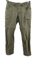 Boy Scouts Of America Switchbacks Pants Mens 36 x 32 Uniform Green Cargo Zip Off