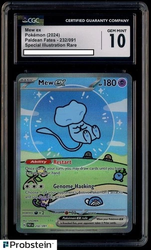 Pokémon Mew ex 232/091 SIR Bubble Mew Paldean Fates CGC 10 GEM MINT