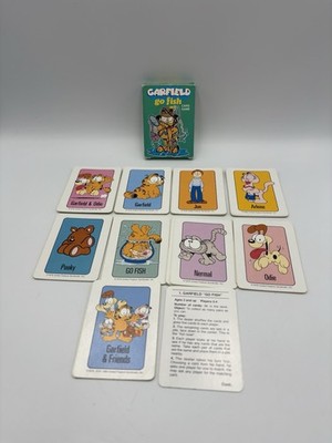 Vintage 1978 Garfield Go Fish Kartenspiel mit Anleitung komplett - sehr selten sehr guter Zustand