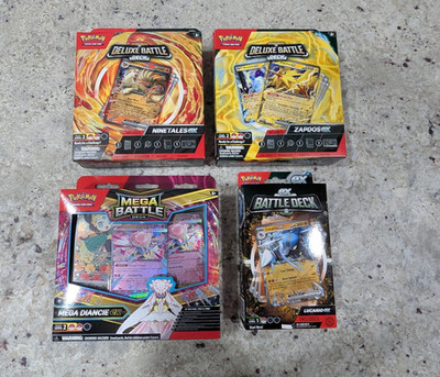 Pokémon EX & Deluxe Battle Deck & Mega Battle Deck Lot of 4