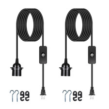 Plug in Pendant Light Cord - 16Ft Hanging Light Kit E26/E27 Light Socket Hanging