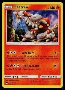 Heatran 48/214 Holo Rare Lost Thunder Pokemon Card