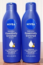 Lot of 2 NIVEA Essentially Enriched Body Lotion 72H Moisture Dry Skin, 8.4 fl oz