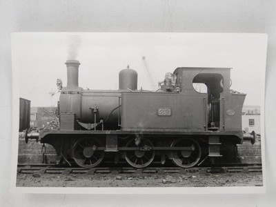Dampflok Zug Lok Nummer 22 Eisenbahn Industrie Szene um 1950 Foto