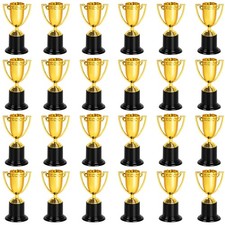 24 Pack Mini Trophies, 4 Inch Mini Gold Award Trophy Cup, Plastic Gold Award ...