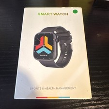 QX7 Smart Watch 1.65" Display 260mAh Fitness Tracker Bluetooth Android iOS Black