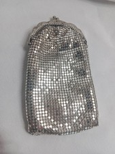 Vtg La Regale Silver Tone Mesh Coin Purse Cigarette Case Hong Kong