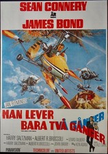 JAMES BOND YOU ONLY LIVE TWICE Swedish movie poster 1967 SEAN CONNERY McCARTHY