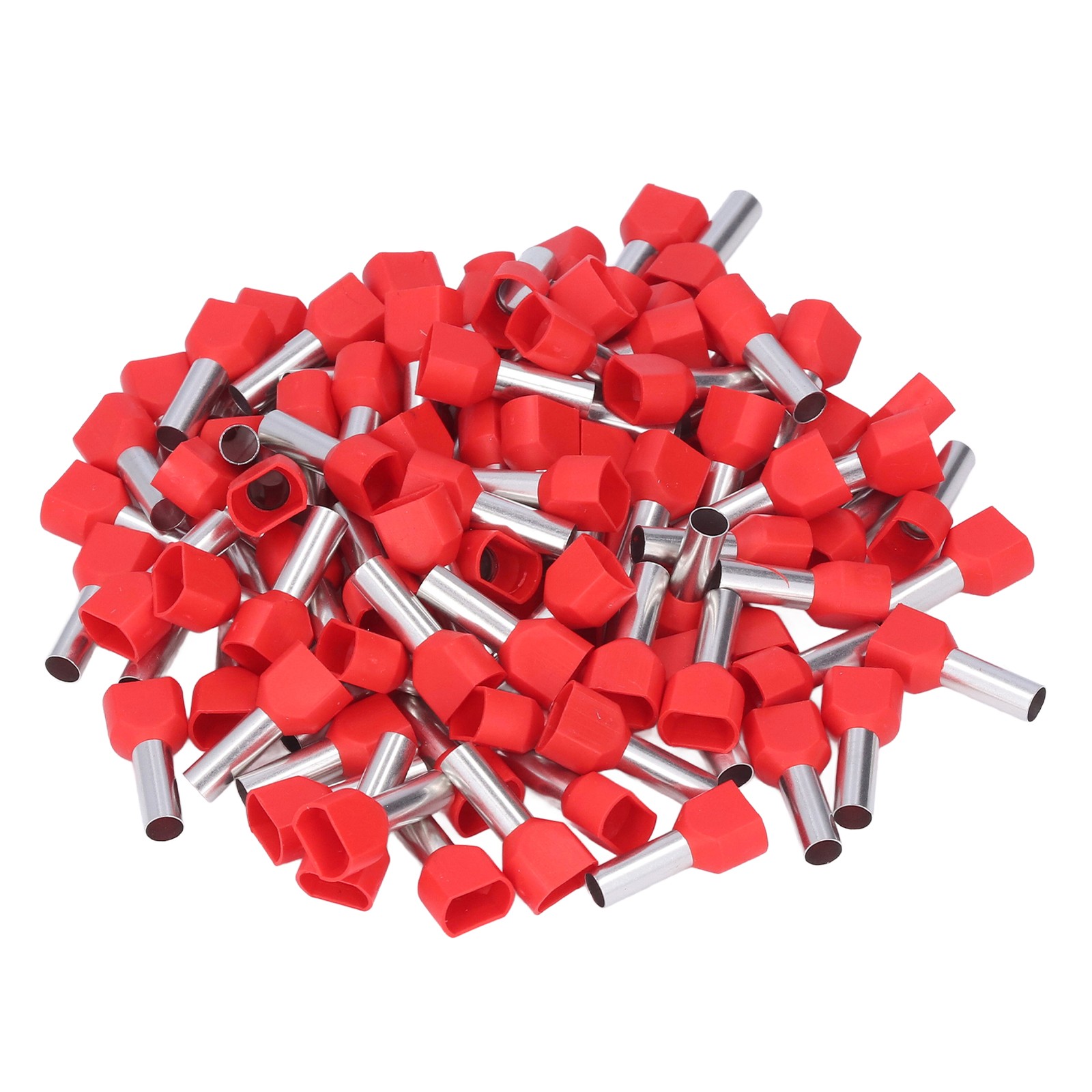 100Pcs Cord End Terminals 2 Insulated Ferrule Pin Copper Crimp Connector AWG 10