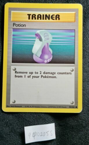 1995 potion pokemon card value Potion Trainer Card 94/102 Original Base Set From 1995 MINT Condition