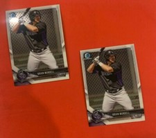 2018 Bowman Chrome #BCP162 Brian Mundell 2 Count Lot Colorado Rockies