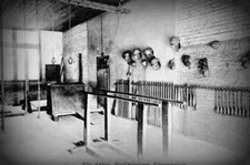 A4 Photo Kent Beckenham The Abbey School Gymnasium Fencing Masks On Wall