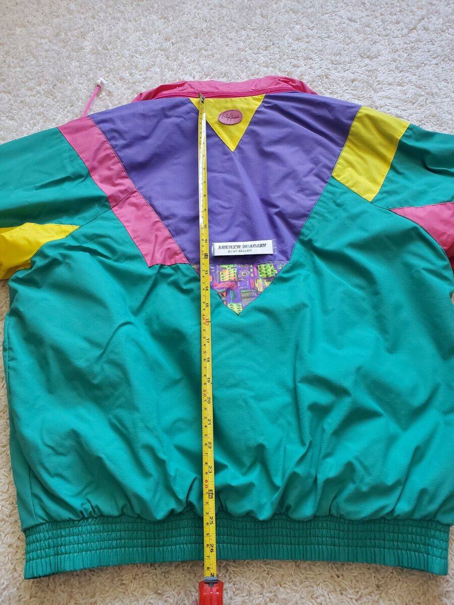 Vintage 80s Stylfrance Ski Jacket Neon Yellow, green, purple Vintage 80s Stylfrance Ski Jacket Neon Yellow, green, purple