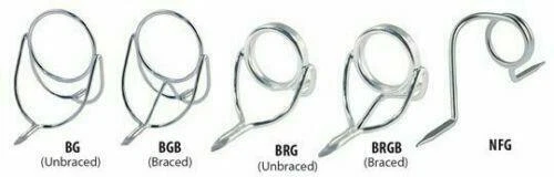 BRG - Hard Chrome Unbraced Boat Rod Wire Guides CLOSEOUT