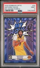 Anthony Davis 2020-21 Donruss Optic My House! Purple Prizm #20 Lakers Mint PSA 9