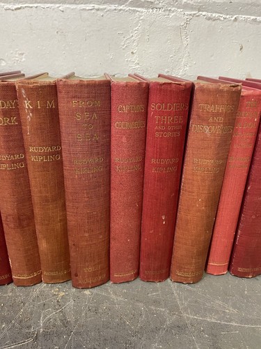 16 Macmillan & Co Rudyard Kipling Books Including Kim First Edition - Picture 5 of 10