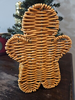 Target Bullseye Wicker Basket Gingerbread Man 2023 wondershop