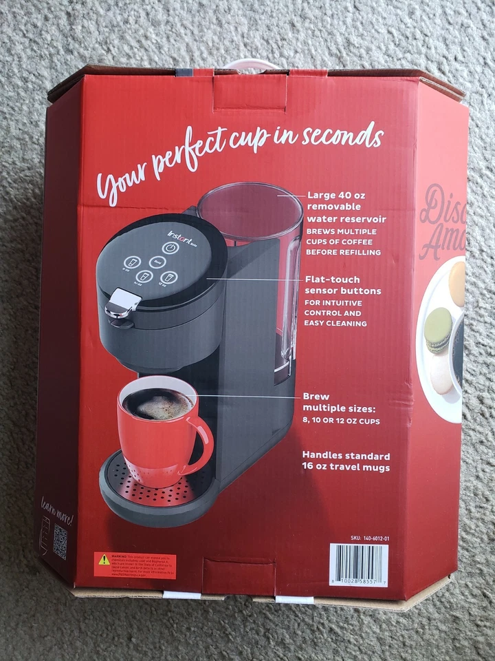 Cafetera individual INSTANT POT negra mate NUEVA  Foto 2 de 4