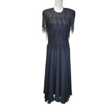Night Way Collections Black Floor Length Evening Gown Womens Size 10